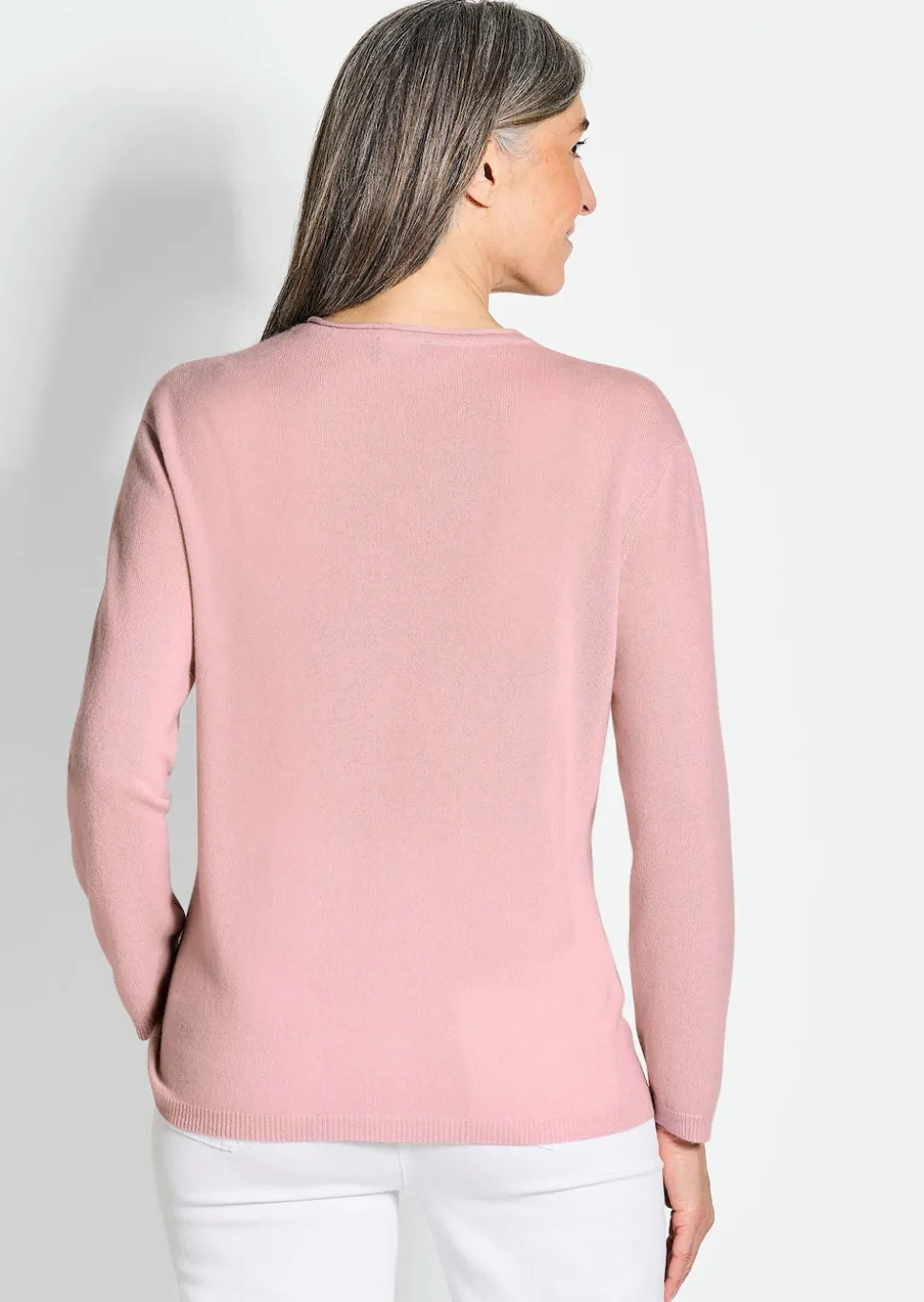 Kaschmirpullover mit V-Ausschnitt
