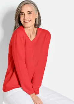 Kaschmirpullover mit V-Ausschnitt