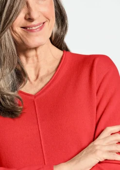 Kaschmirpullover mit V-Ausschnitt