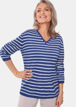 Kaschmirpullover mit V-Ausschnitt