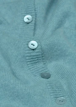 Kaschmirstrickjacke mit Rundhalsausschnitt