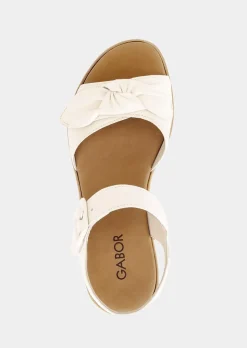 Keilsandalen aus echtem Leder