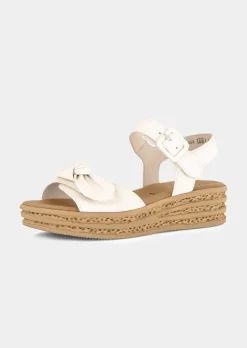 Keilsandalen aus echtem Leder