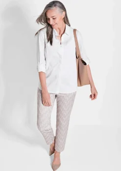 Klassische Bluse mit Krempelfunktion