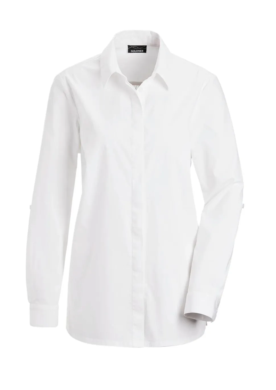 Klassische Bluse mit Krempelfunktion
