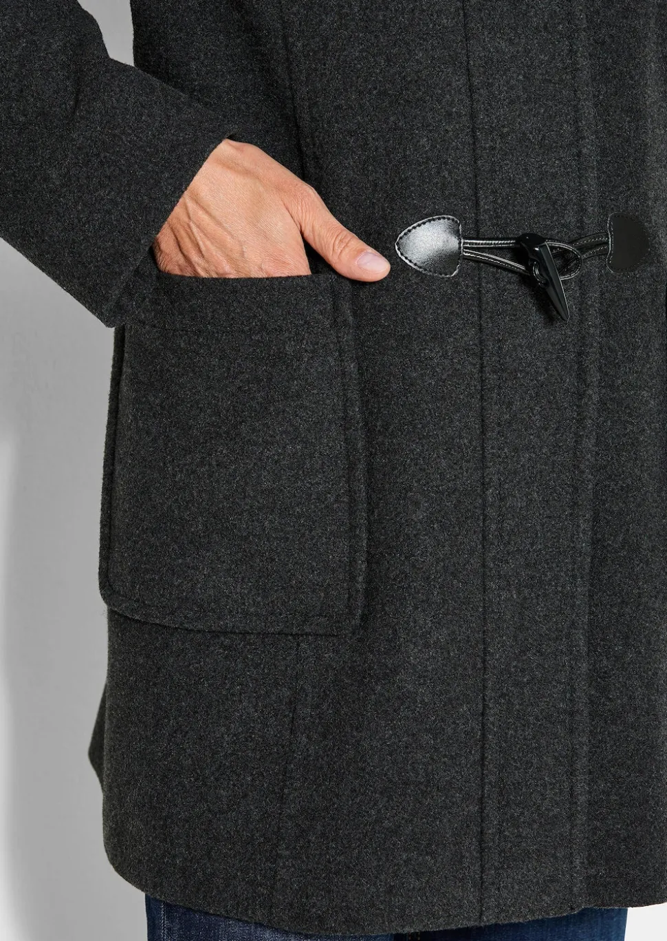 Klassischer Dufflecoat aus feinster Wolle-Mischung