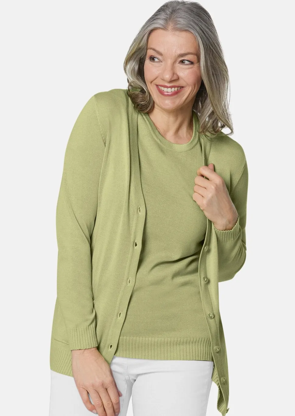 Klassisches Stricktwinset