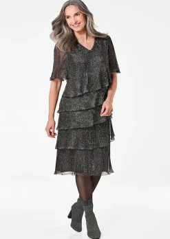 Kleid aus glänzendem Plissée