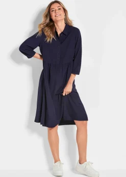 Kleid in Hemdblusenform