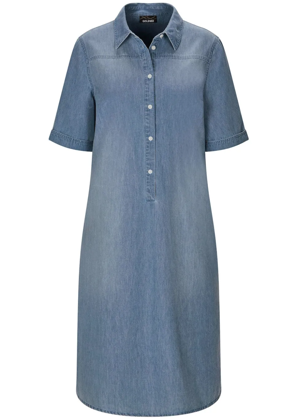 Kleid in Jeans-Optik aus reiner Baumwolle