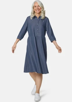 Kleid mit Hemdblusenkragen