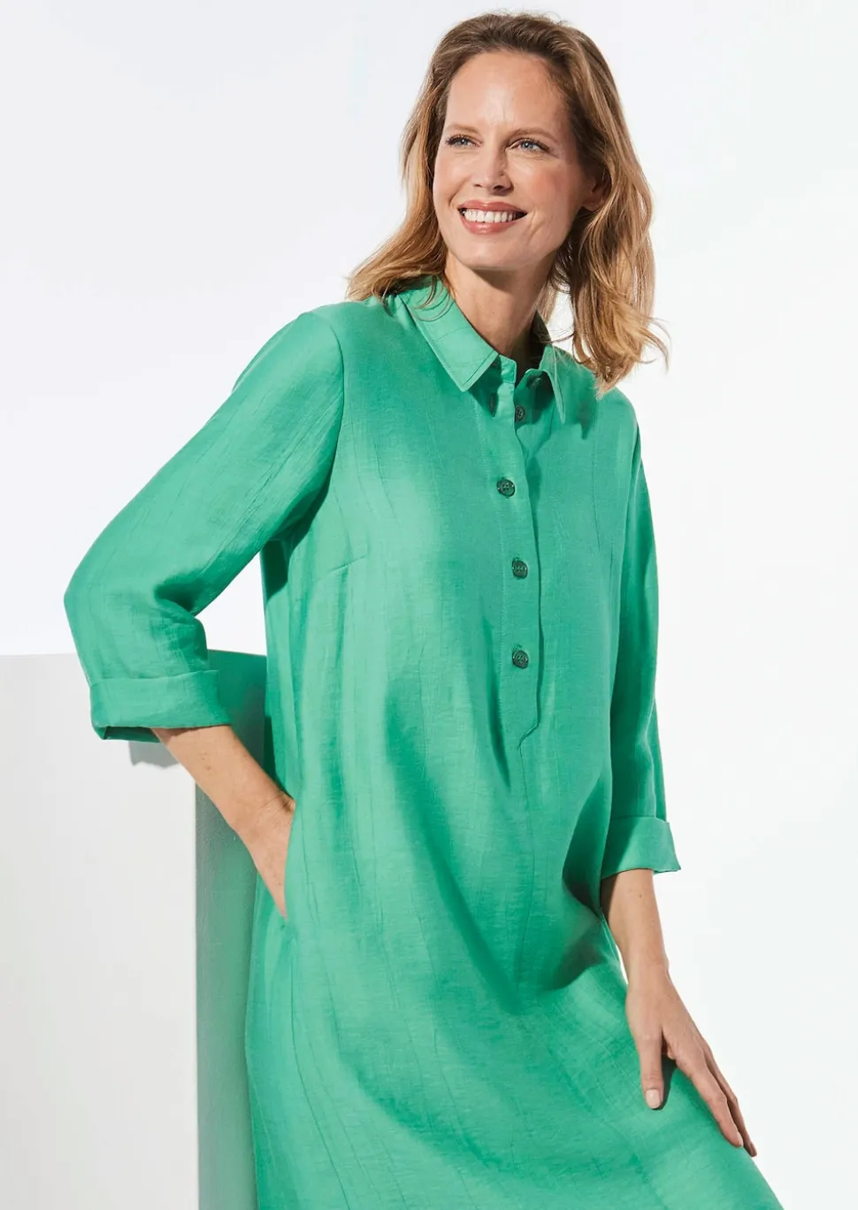 Kleid mit Hemdkragen