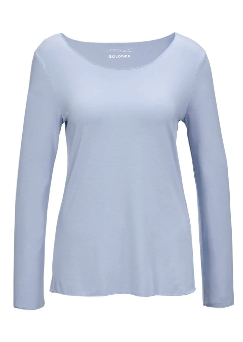 Kombistarkes Langarmshirt mit tonaler Zierkante