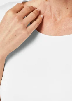 Kombistarkes Langarmshirt mit tonaler Zierkante
