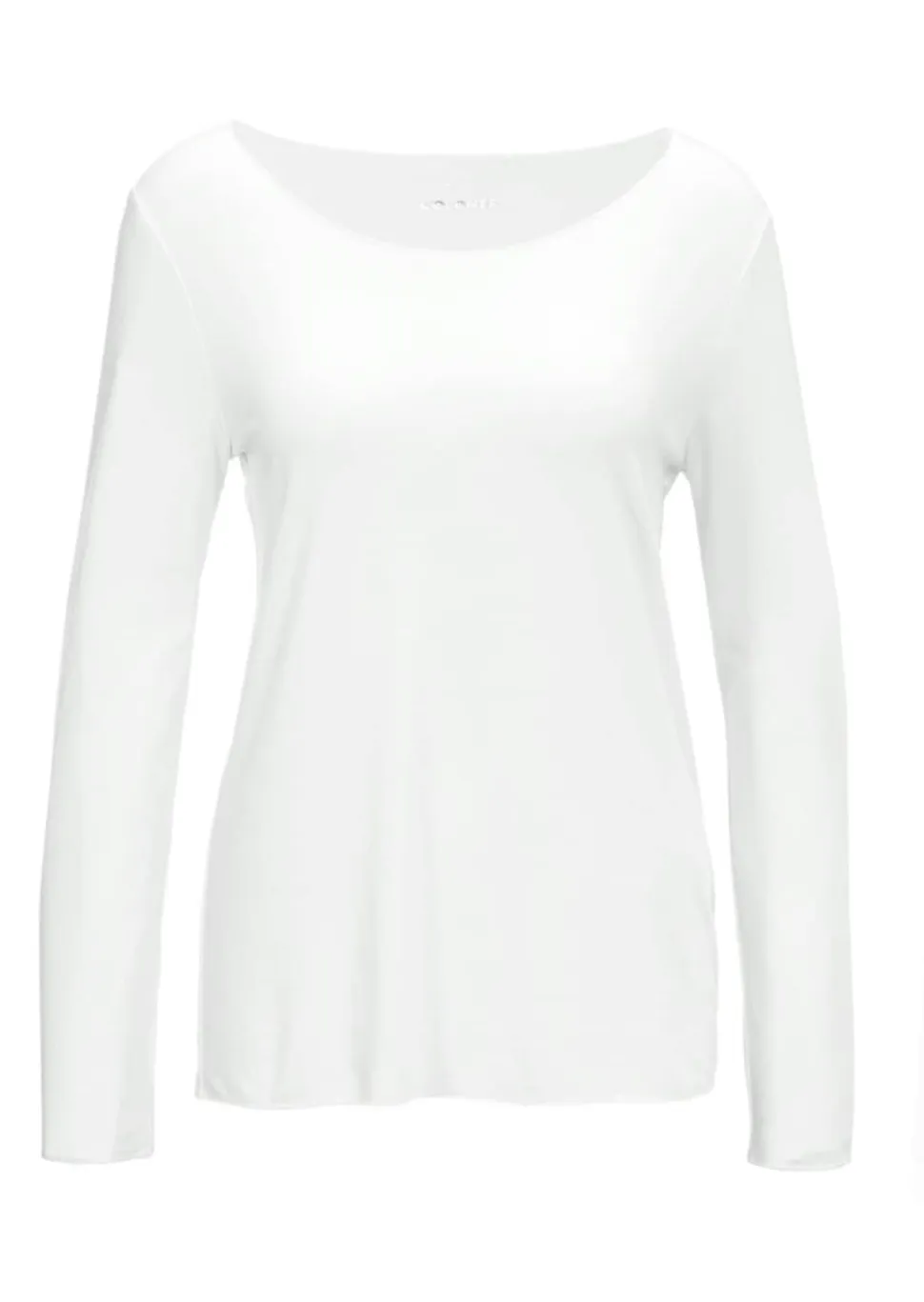Kombistarkes Langarmshirt mit tonaler Zierkante