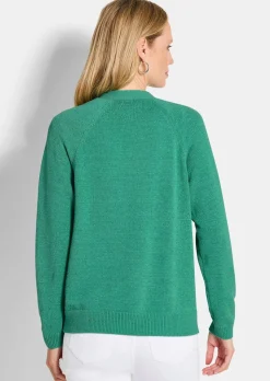 Kurze Strickjacke aus Bändchengarn