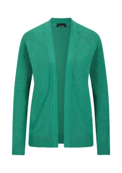 Kurze Strickjacke aus Bändchengarn