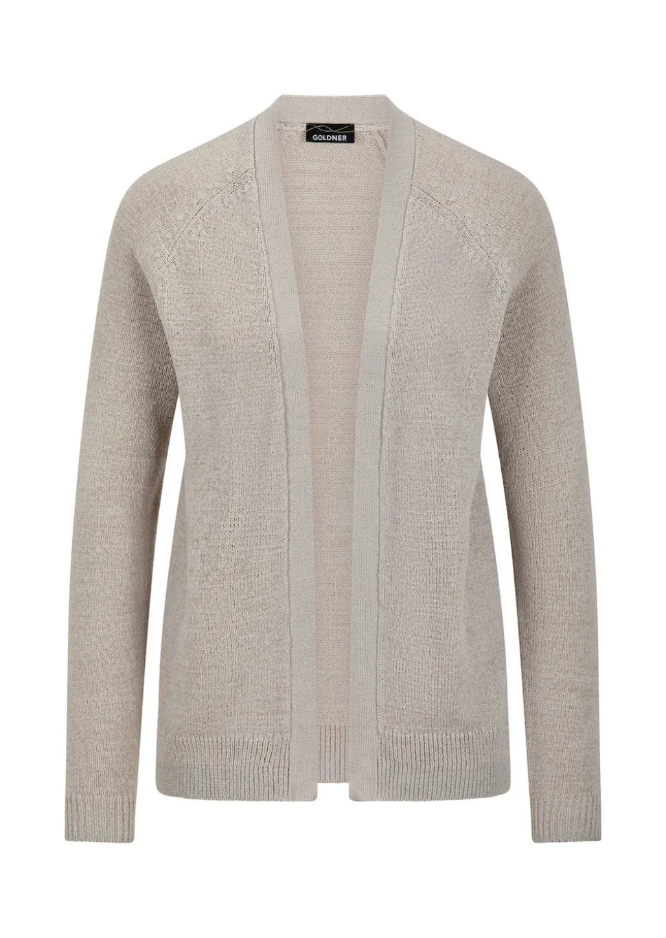 Kurze Strickjacke aus Bändchengarn