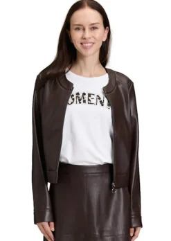 Kurzjacke aus weichem Lederimitat