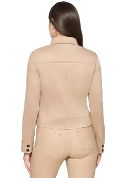 Kurzjacke in Veloursleder-Optik