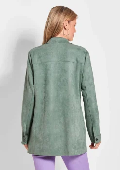 Kurzmantel in Velours-Optik