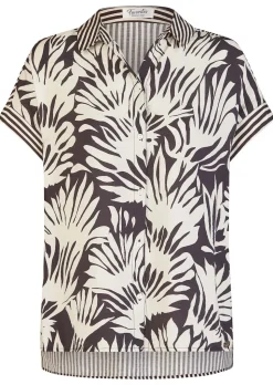 Kurzärmelige Bluse im Mustermix