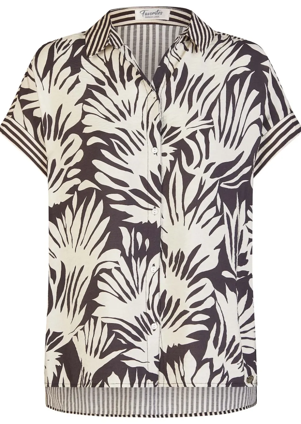 Kurzärmelige Bluse im Mustermix