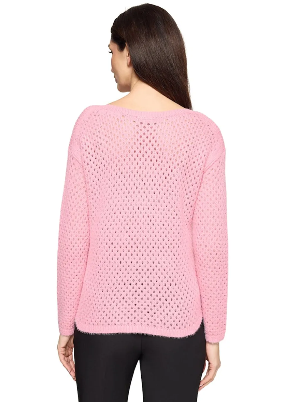 Kuscheliger Ajourpullover mit Lochmuster