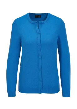 Kuschelweiche Kaschmir-Strickjacke mit Rundhals