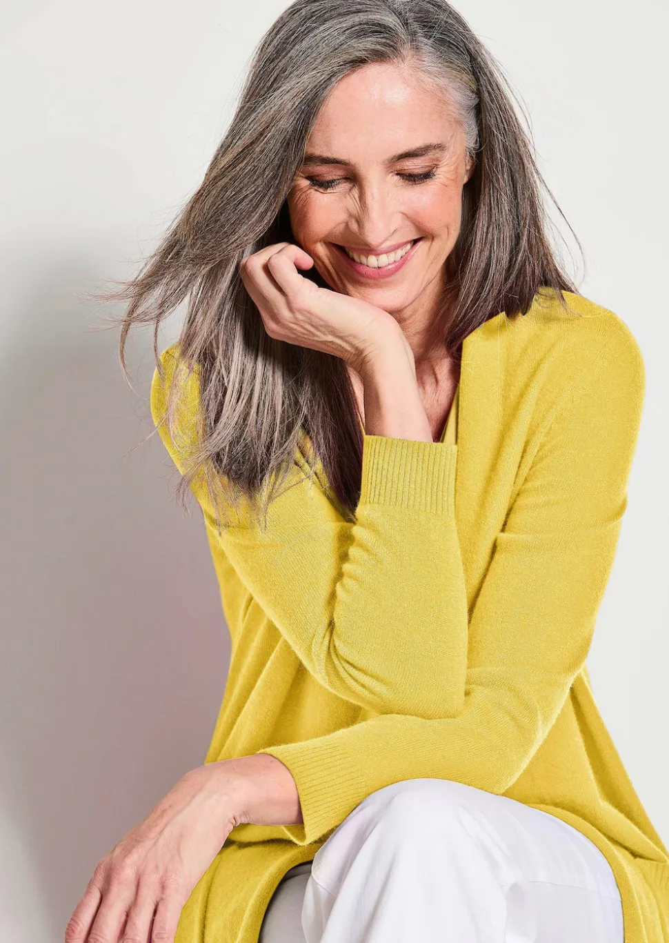 Kuschelweiche Kaschmir-Strickjacke