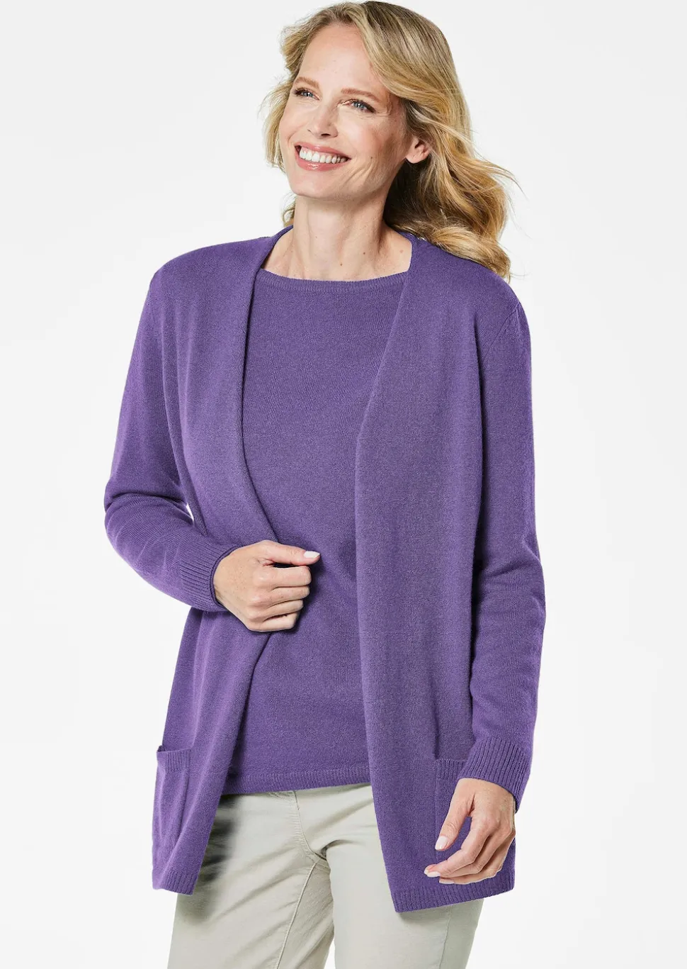 Kuschelweiche Kaschmir-Strickjacke