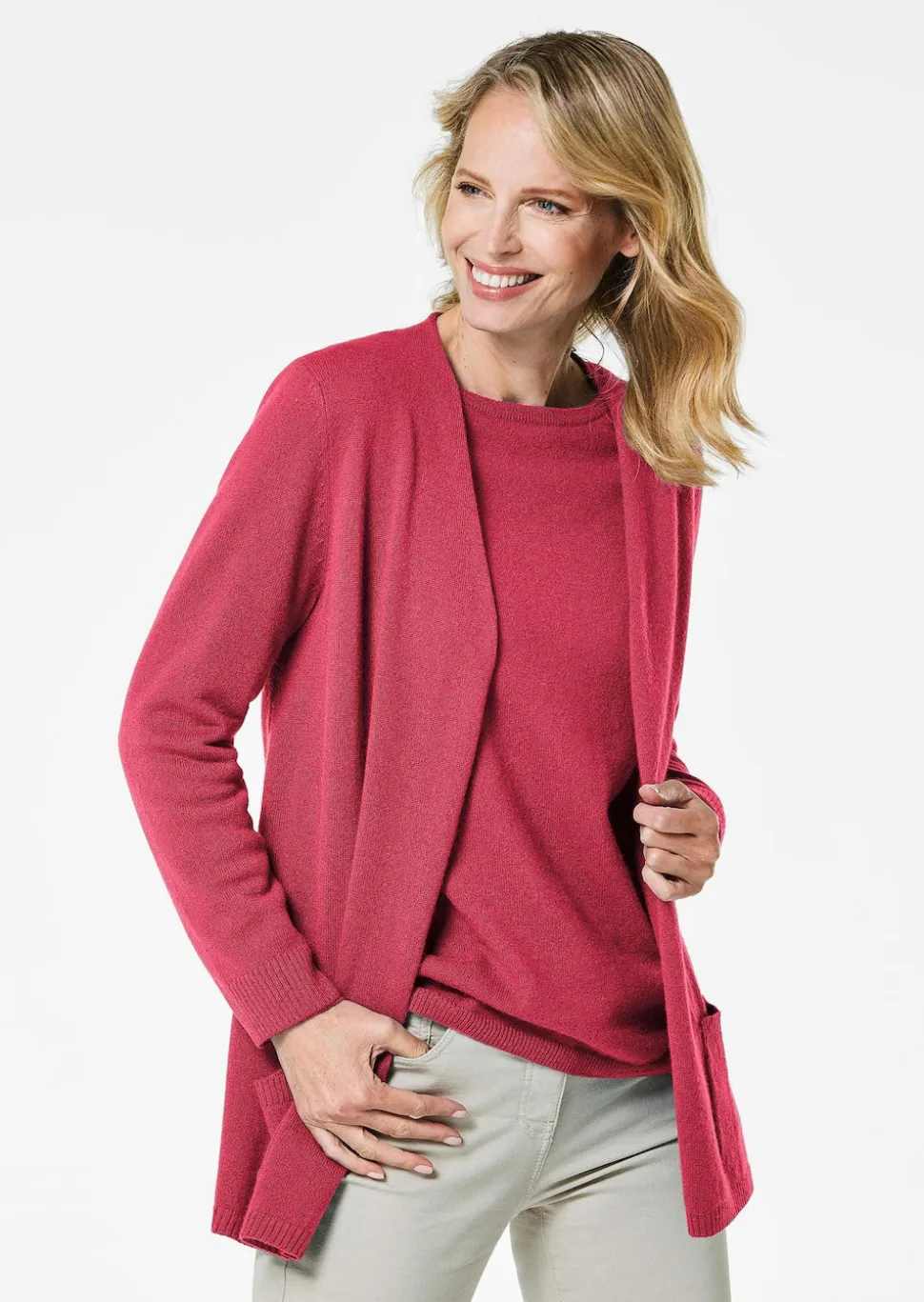 Kuschelweiche Kaschmir-Strickjacke