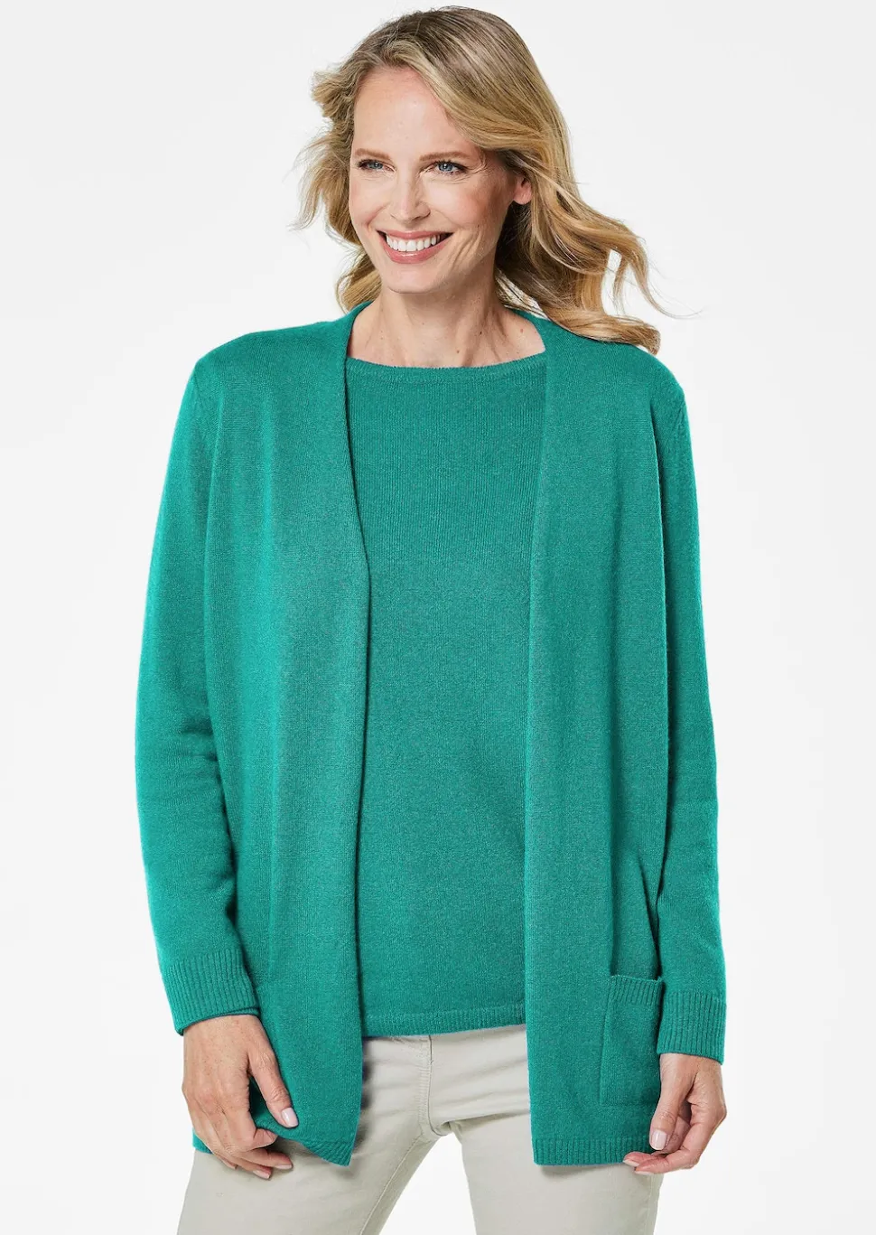 Kuschelweiche Kaschmir-Strickjacke