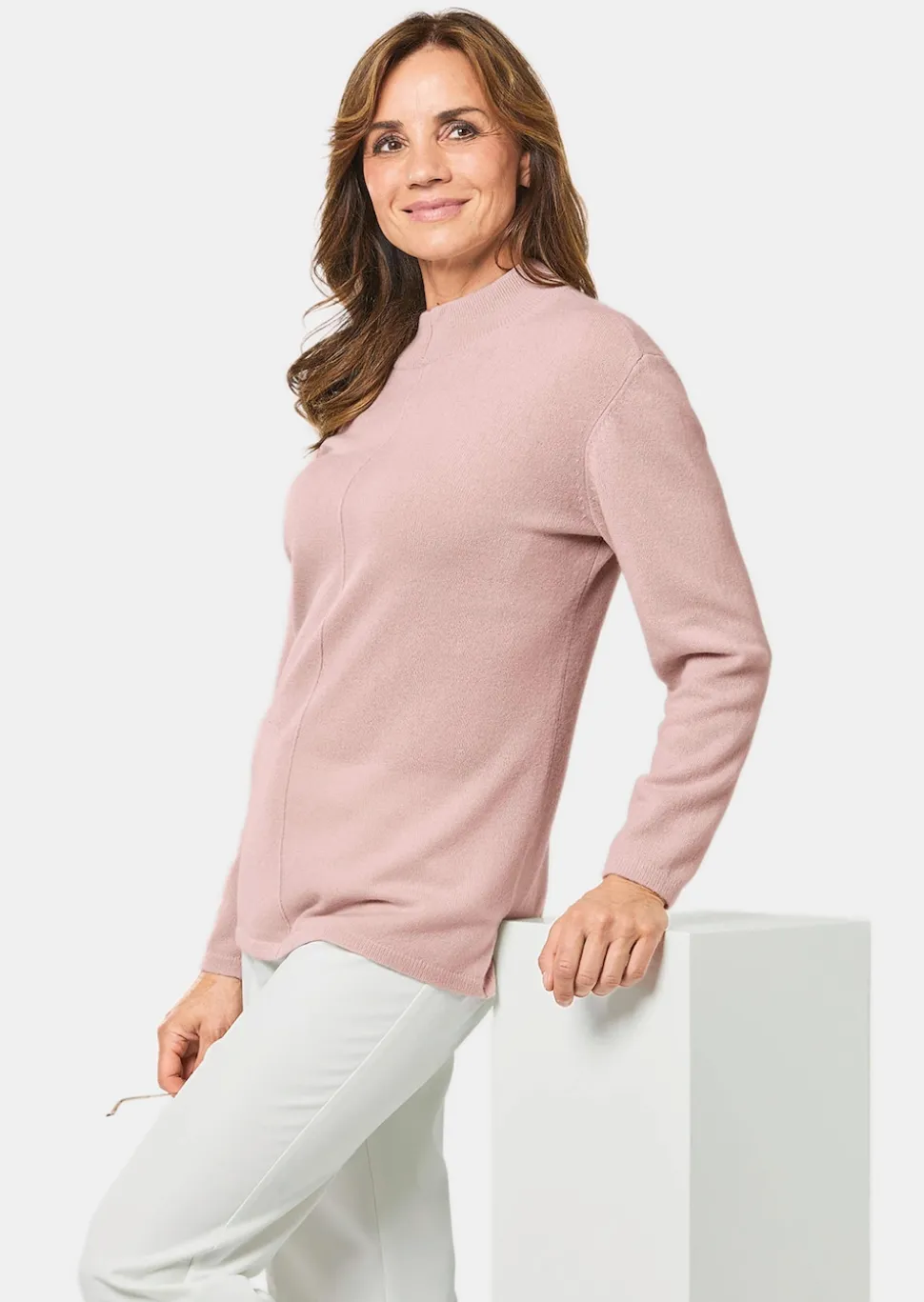 Kuschelweicher Kaschmirpullover mit Kragen