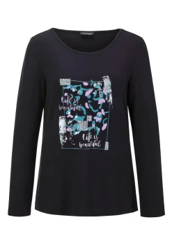 Langarmshirt mit Glitzer-Druck