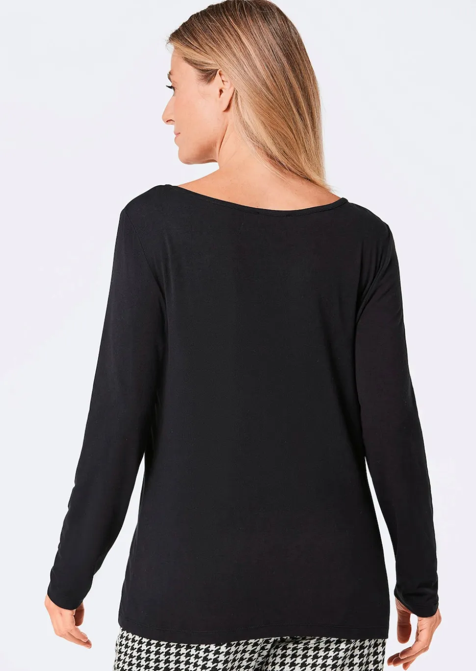Langarmshirt mit Glitzer-Druck