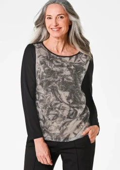 Langarmshirt mit Pailletten