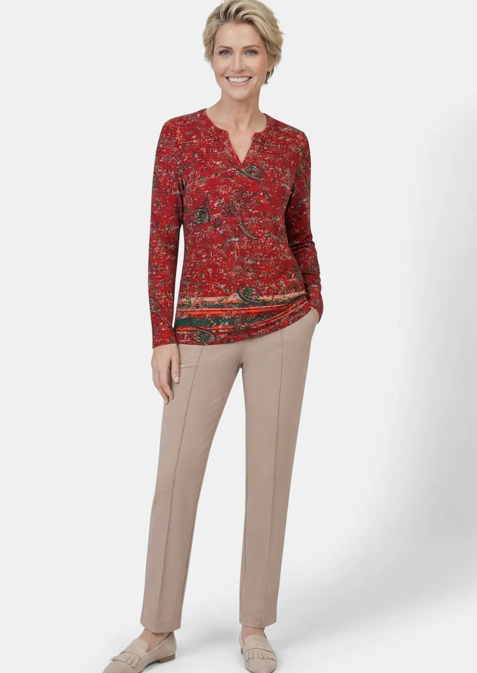 Langarmshirt mit Paisleymuster