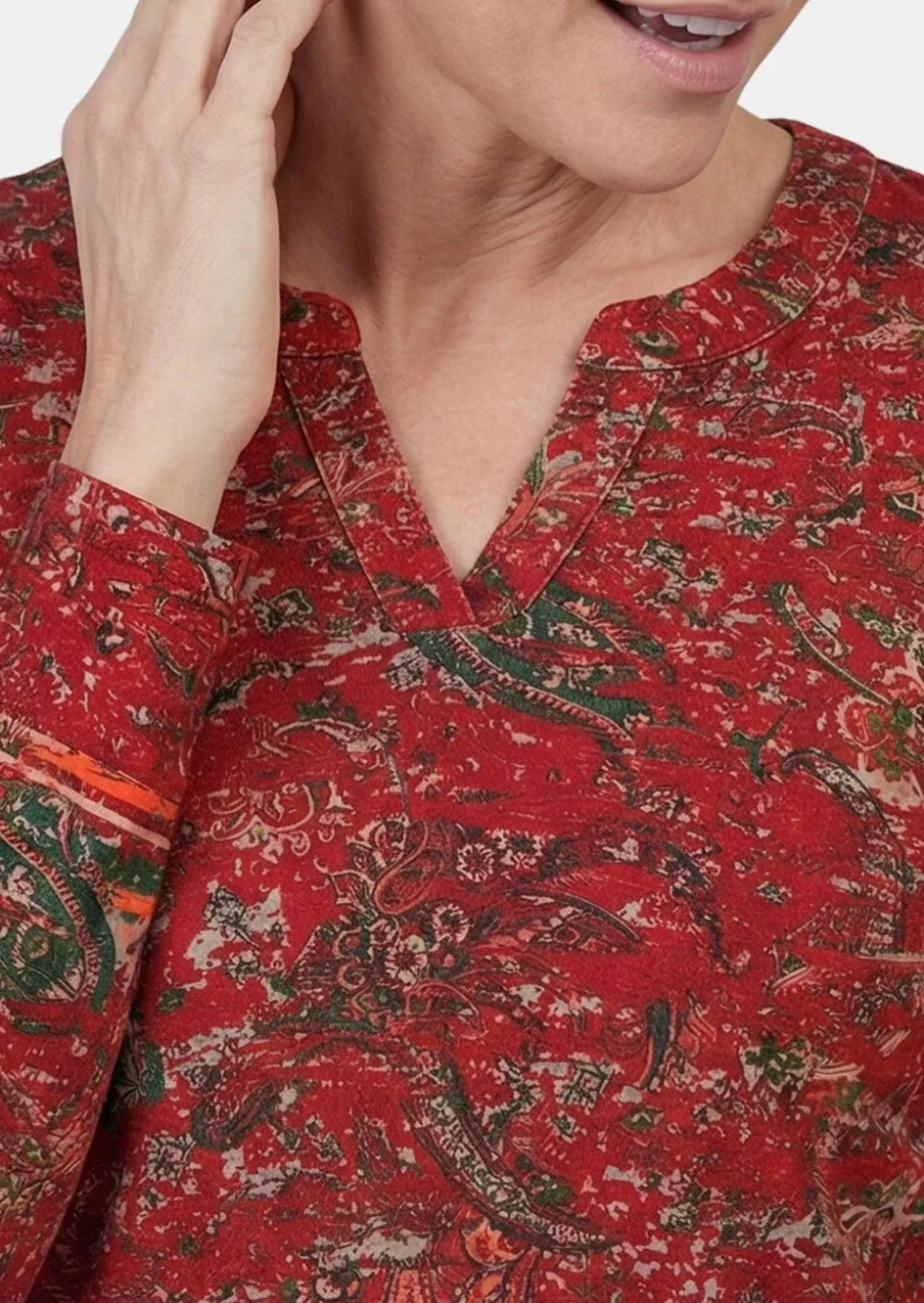 Langarmshirt mit Paisleymuster