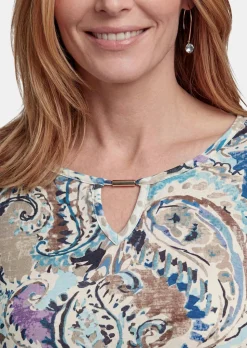 Langarmshirt mit Paisley Muster
