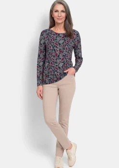 Langarmshirt mit Paisley-Muster