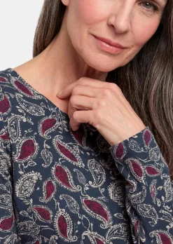 Langarmshirt mit Paisley-Muster