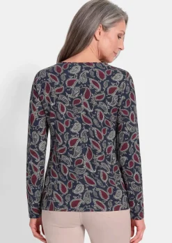Langarmshirt mit Paisley-Muster