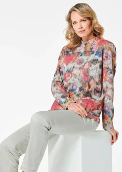Langarmshirt mit Stehkragen