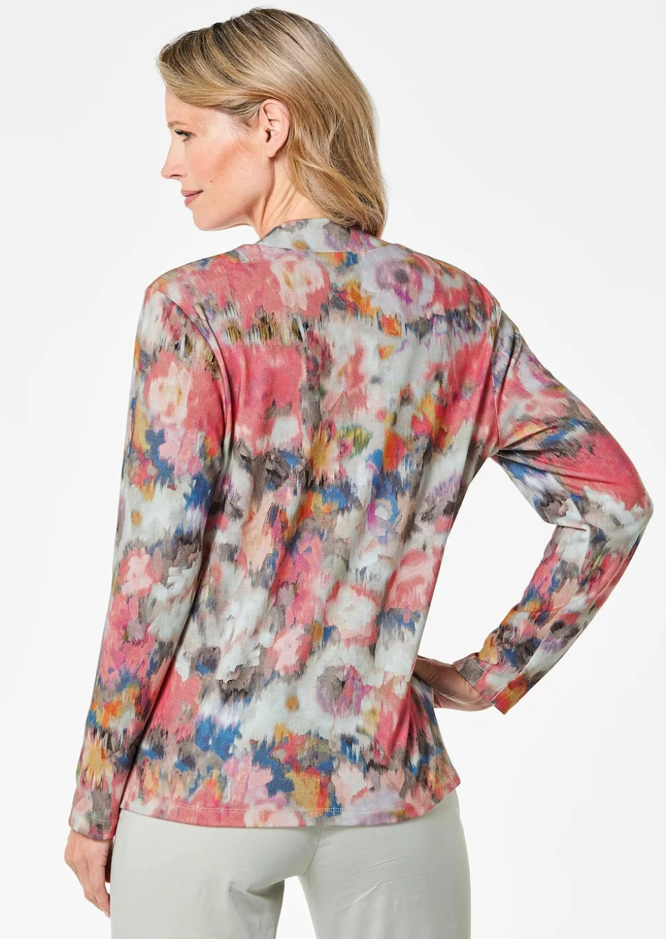 Langarmshirt mit Stehkragen