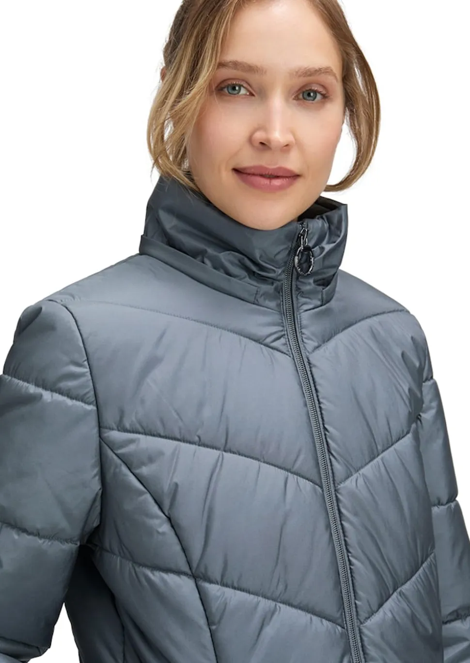 Lange Outdoorjacke mit 2-Wege-Reißverschluss