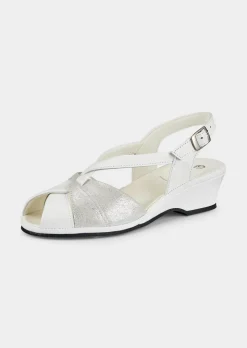 Leder-Sandalen mit Fersenriemchen