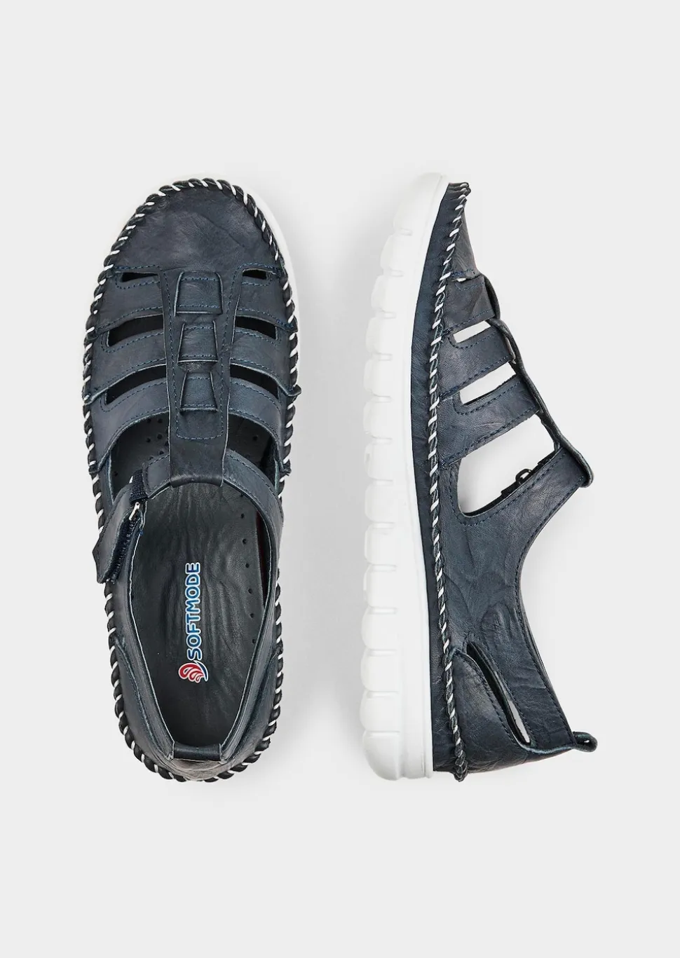Leder-Sandalen mit geschlossener Ferse