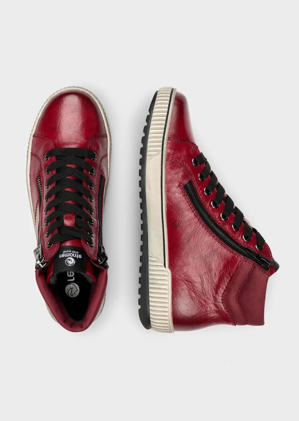 Lederschuhe mit Reißverschluss