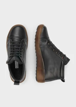 Lederschuhe mit Reißverschluss
